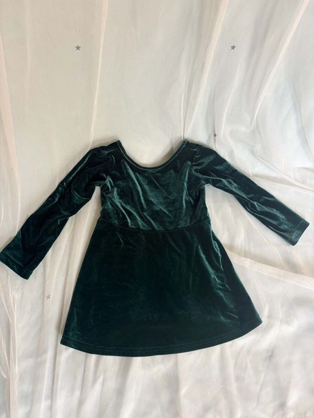 The Children's Place Girls Long Sleeve Velvet Dress